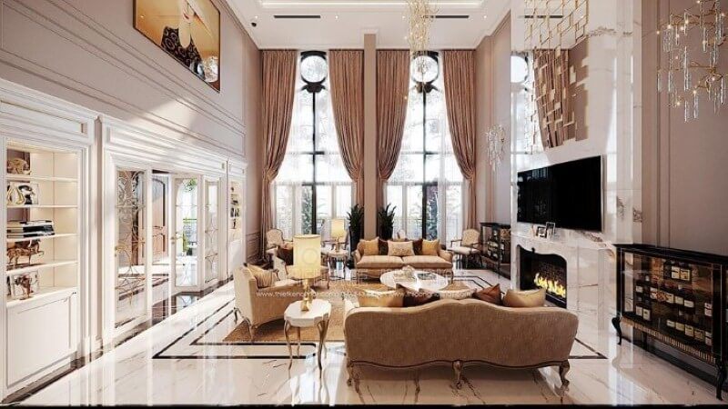 Vinhomes Imperia Hải Phòng sẽ có nội thất phòng khách tân cổ điển đẹp, sang trọng.